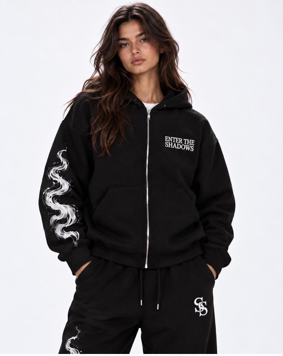 Black Zip Hoodie